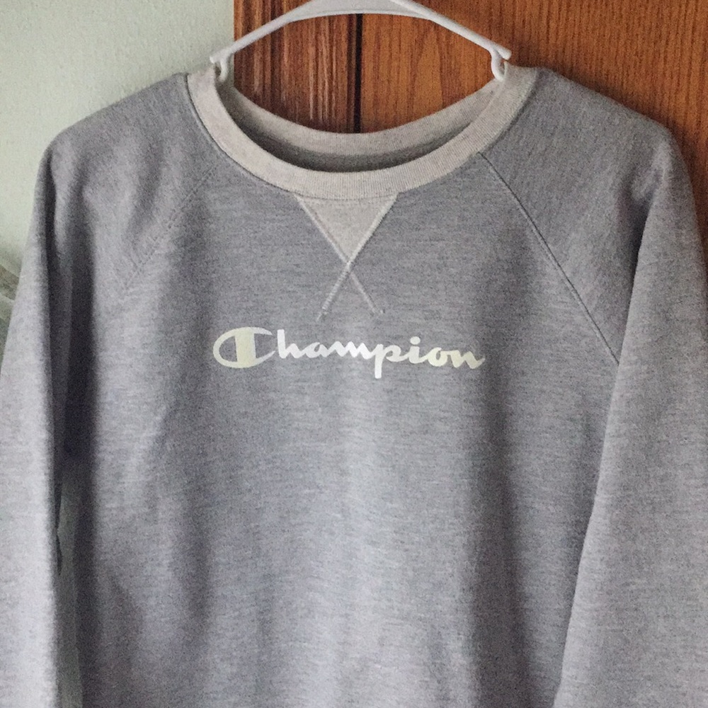 Gray champion crew neck